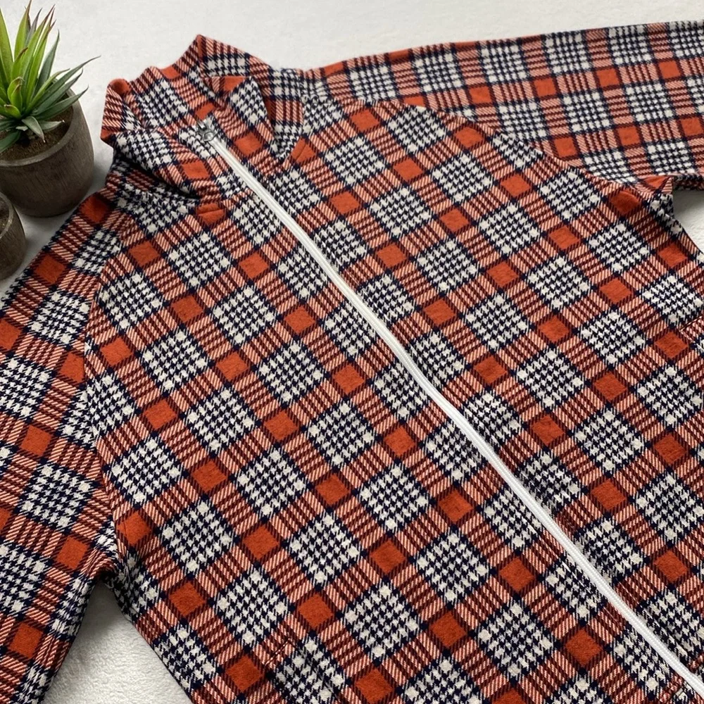 Champion x Todd Snyder Wool Blend Plaid Houndstooth Full Zip Track Jacket - Picture 4 of 16